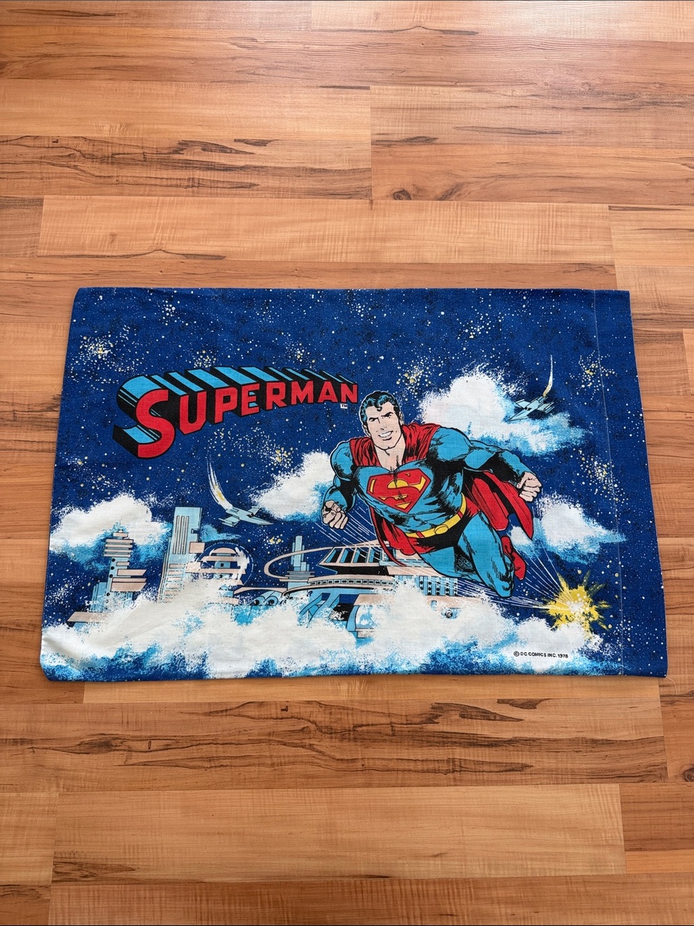 VINTAGE 1978 DC Comics Inc. Superman Bedding Standard Pillow Case